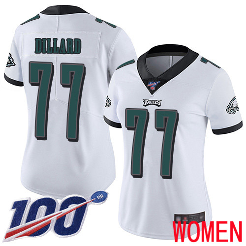 Women Philadelphia Eagles #77 Andre Dillard White Vapor Untouchable NFL Jersey Limited Player Season